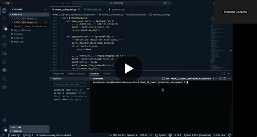 #python #datastructures #algorithms #computerscience #csuf | Brendon Cozzens