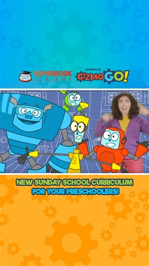 2.8K views · 179 reactions | Embark on an exciting and FUNtastic journey with Gizmo, Miss Tina, and their robot friends while learning lessons about God! 朗 SIGN UP for the Superbook Academy NOW and don't miss the fun.  | Superbook | Facebook