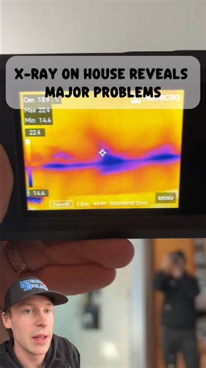 Ultimate Insulation on Instagram: "What looks like a simple temperature difference is actually a major moisture warning. Using an infrared camera, we discovered extreme moisture buildup in this attic caused by melting frost. The fix? Removing the wet insulation, sanitizing, and applying a full air seal with closed-cell spray foam before re-insulating with cellulose. Problem solved, and a healthier home for the family!"