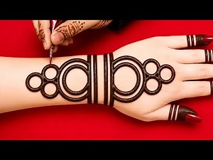 Back hand very simple easy mehndi design | latest henna design simple | henna mehndi design