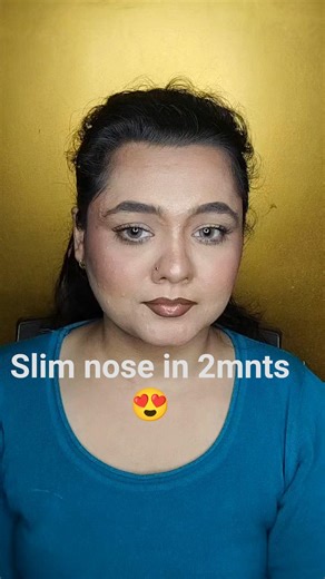 Broad nose ko instantly slim aur sharp kaise dikhaye? #NoseContour #makeup #MakeupForBeginners
