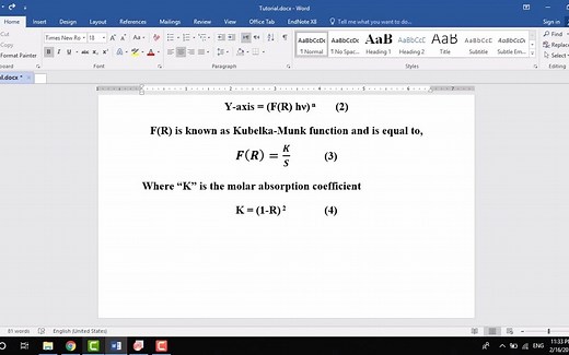 Origin分析DSR数据-如何利用Kubelka-Munk公式计算禁带宽度