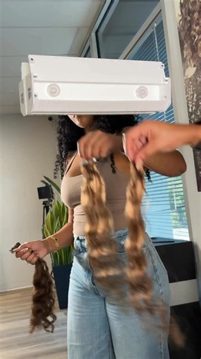 Our extensions holder is the behind the scenes hero you didn’t know you needed. It keeps your hair organized, tangle free, and easy to prep whether you’re installing, washing, or styling. Perfect for pros and at home installs who want a cleaner, smoother setup every time. Tape extensions available in all textures. Grab the holder grab the hair and get everything you need in one place Www.Studiotechilo.Com | Studio Techilo