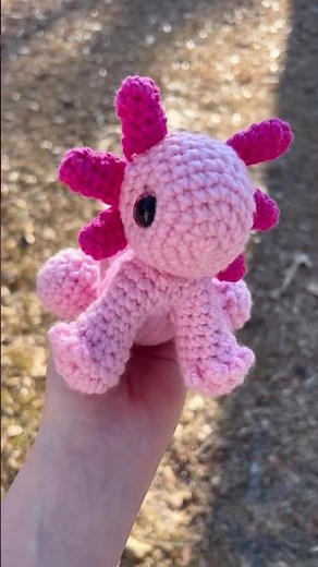Cute crochet axolotl! 💕 #lillianinspired #crochet #crochetpatterns #amigurumicrochet
