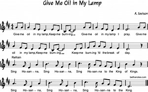 Give Me Oil in My Lamp Beth's Notes Songs & Resources