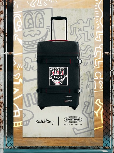 On the road with a new piece of art​ #KeithHaringxEastpak ​ © Keith Haring Foundation. Licensed by Artestar, New York.