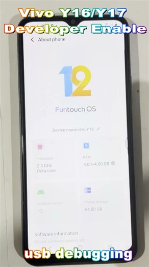 How to Enable Developer Options Vivo Y16 Advance in me Setting || Vivo Y16 on USB Debugging 2026