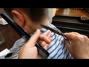 Classic Mens Scissor Haircut ASMR, No Talking.