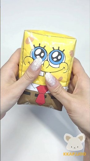 DIY Paper Squishy | SpongeBob – So Satisfying #craft #fidgettoys #howtomake #handmade