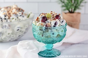 Creamy Grape Salad - Always a Favorite Side Dish or Dessert - Perfect for the Holidays.