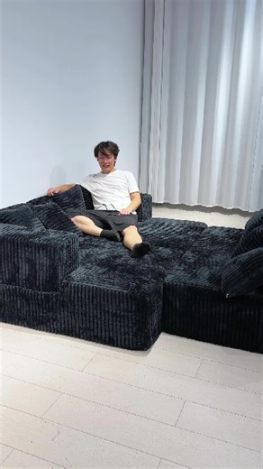 Small Apartment Hack: Sofa in a Box Fits Through Any Narrow Doorway#sofa #sofabed #bonelesscouch #modularsofa #fyp