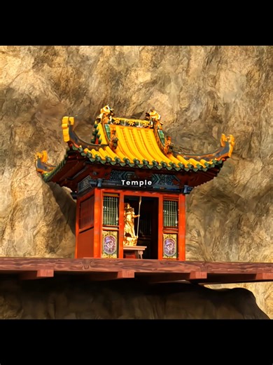 How Ancient Chinese Builders Constructed The Hanging Temple On A 60-Meter Cliff Without Using A Single Nail 🤯 #temple #engineering #architecture #3danimation #LearnOnTikTok