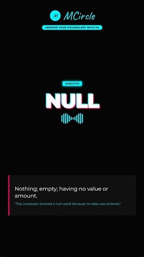 Learn English: What is Null? | Vocabulary Shorts