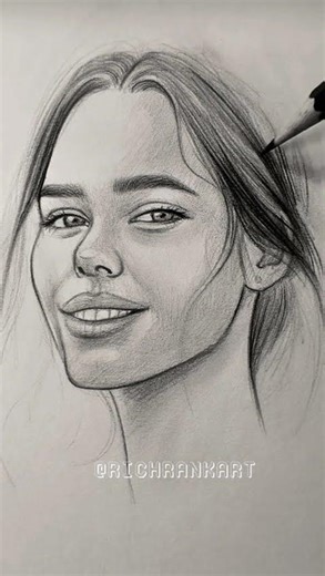 How to draw a female face #drawingprocess #drawing #art