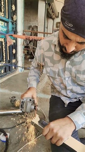 Stainless Steel Square pipe round cutting trick 👌🔥 #welding #art #stainlesssteel #shorts #fitting