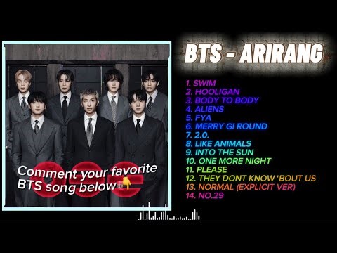 BTS- ARIRANG ALBUM PLAYLIST (아리랑) 앨범 전곡듣기 (Full Album)