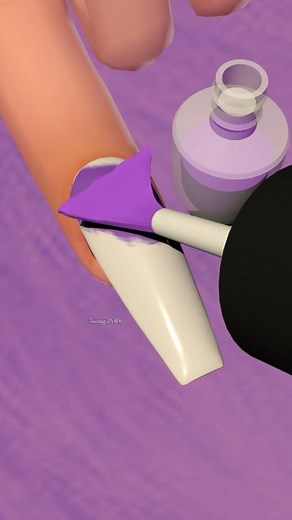 Nails shaped and painting nails polish beautiful Animation ASMR #naildesigns #asmrvideo #reelsfbシ #facebookreelsviral #asmr Tunnig ASMR | Tunnig ASMR