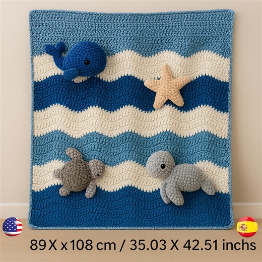 Crochet Waves Blanket, Crochet Chunky Blanket Pattern, Quick Crochet Project, Modern Crochet Blanket, Beach Crochet Blanket Pattern - Etsy