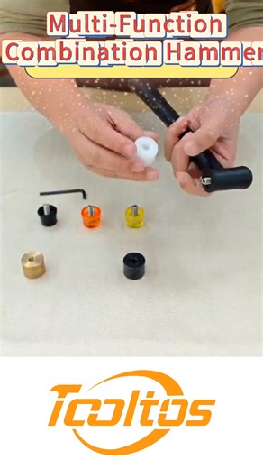 Tooltos Multi-Function Combination Jewelry Hammer Designed for precision metalwork, this multi-head jewelry hammer features replaceable soft and hard tips, allowing you to switch easily between forming, shaping, flattening, and finishing without damaging your workpiece. ✔ Includes multiple interchangeable heads for different applications ✔ Soft & hard tips protect delicate metals while delivering control ✔ Ideal for jewelry making, metal forming, and bench work ✔ Well-balanced handle for accurac