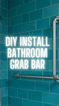 DIY Bathroom Grab Bar Install | Handicap Shower Grab Bar #diy #bathroomdesign
