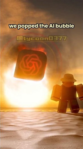 we popped the AI bubble | Roblox Studio #roblox #animation #moonanimator #meme