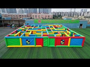 15x15m Giant Inflatable Maze by Chinee Inflatables 🌟🎉 – Perfect for Events & Team Building! T11-6001