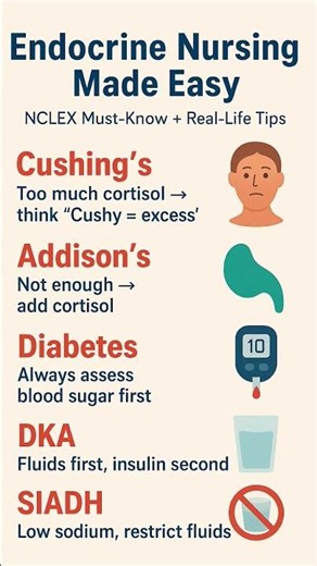 🌟 “Endocrine Nursing Made Easy | NCLEX Must-Know + Real-Life Tips” #nclexstudyguide #futurenurse