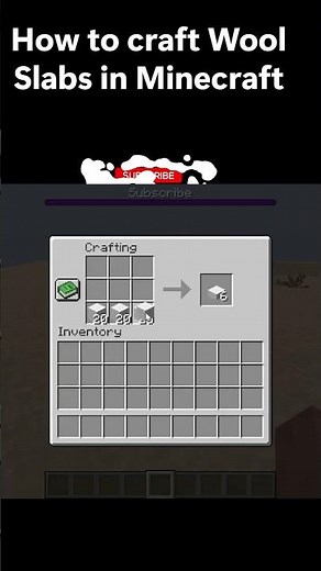 How to Craft Wool Slabs in Minecraft