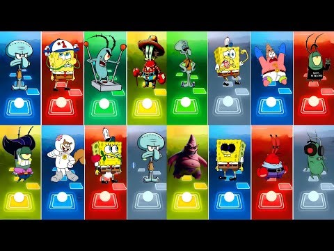 ⚡️ Epic Tiles Hop 8 Color BattleSpongeBob EXE vs Patrick EXE vs Sandy EXEvs Mr Krabs EXE