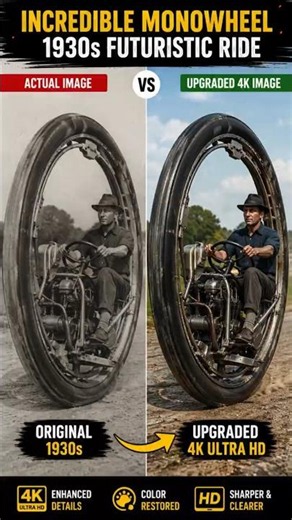 The Incredible Monowheel from the 1930s! 😱 One Wheel, Big Dream!