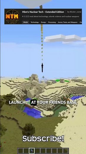 Launching A N2 Missile In Minecraft!