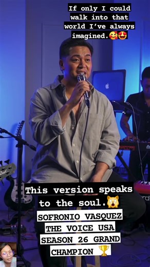 There’s a depth in this rendition you can actually feel.✨😍 #SofronioVasquez #TheVoiceUSA #S26 #grandchampion #highlight | Ann GP