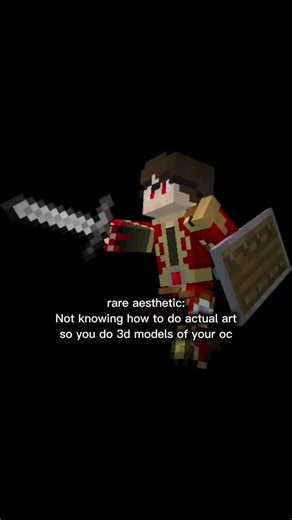 I can't draw or anything 😭 #minecraft #3dmodeling #blockbench #rareaesthetic