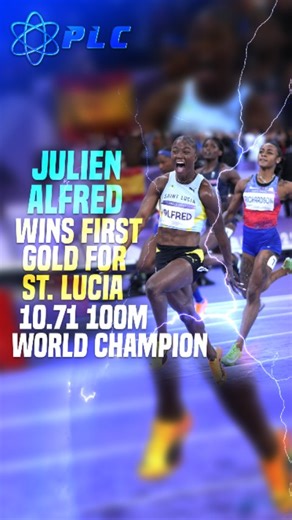 History has been made! 🏆 Julien Alfred is the 100m World Champion with a blistering run of 10.71! The island nation of St. Lucia celebrates its first-ever gold medal! What a moment! Alfred's speed and determination have paid off in the biggest way possible. She's a trailblazer for her country and the world. Congratulations to Julien Alfred on this incredible achievement! The future of track and field is bright. #JulienAlfred #WorldChampion #StLucia #TrackAndField #GoldMedal #Athletics #Champion