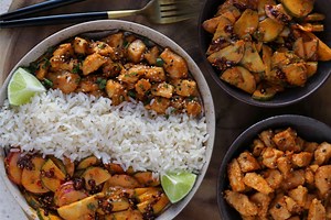 Sweet Chili Chicken Bites with Cucumber Crunch
