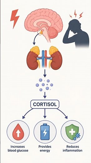 Cortisol Hormone | Stress Hormone | Easy Biology ⚡ #cortisol #thelifescienceeducator #pronunciation