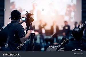 Video Camera Operator Working His Equipment Stock Photo 1017510622 | Shutterstock