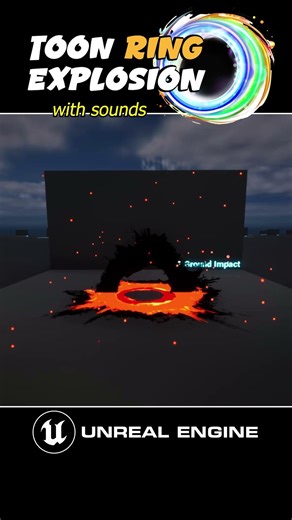 Niagara stylized Ring Explosion with sounds in Unreal Engine