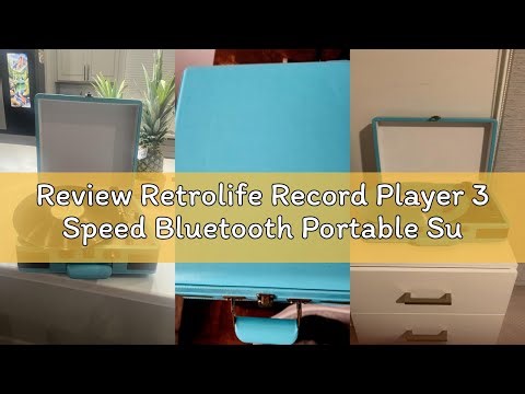 Review Retrolife Record Player 3 Speed Bluetooth Portable Suitcase Vinyl Player with Built-in Speake
