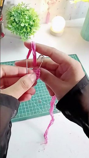 Cute Crochet Safety Pin 🧷 | Easy & Aesthetic DIY | Trending Crochet Mini Project #trendingshorts