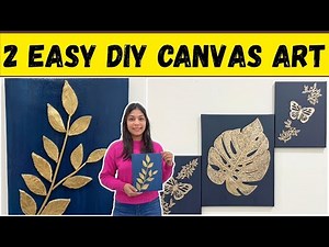 2 Easy Canvas Art DIYs | Textured Wall Art for Modern Home Decor