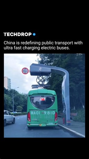 TechDrop | Artificial Intelligence | Technology ✨ on Instagram: "China’s electric buses show how infrastructure innovation creates real impact. Using supercapacitor charging technology, these buses can recharge in minutes and operate efficiently on high-frequency urban routes without relying on oversized batteries. This reduces downtime, increases fleet productivity, and simplifies operations. More than an engineering upgrade, it represents a strategic rethink of public transportation focused on