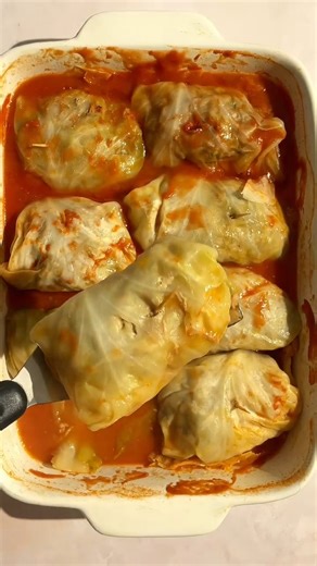 🥬 Say CABBAGE and I'll DM you the recipe. The best Polish Cabbage Rolls made with ground beef, rice and tomato soup. These classic homemade rolls are my family’s favorite! #cabbagerolls #dinnerideas #polish See less | Brooklyn Farm Girl