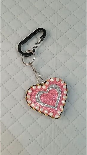 easy glitter sheet making cute 🥰 heart 💓 keychain #diy #ytshorts #youtubeshorts #shorts #shortvideo