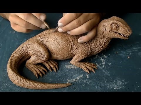 DIY Sculpting a Realistic Fierce Dinosaur out of Clay