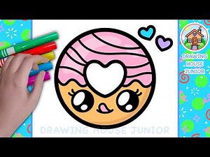 How to Draw A Doughnut Easy Step by Step for Kids