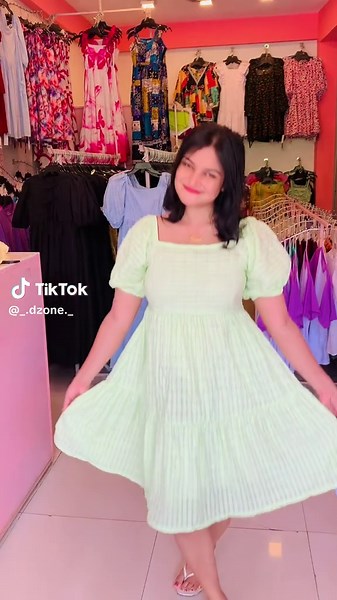 Cute Mini Dresses in Yellow and Apple Green