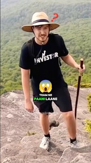 MRBEAST SPENT 24 HOURS ON TOP OF A MOUNTAIN 🏔️😱 #mrbeastshorts #shorts
