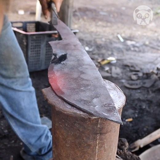 123K views · 1.1K reactions | Crafting a giant kukri knife Thanks for watching! Please be aware that this video is for entertainment purposes only and techniques shown should not be attempted at home! Partner: Blacksmith SPR FB: https://www.facebook.com/BlacksmithSPR YT: https://www.youtube.com/@blacksmithspr | Bored Panda Art | Facebook