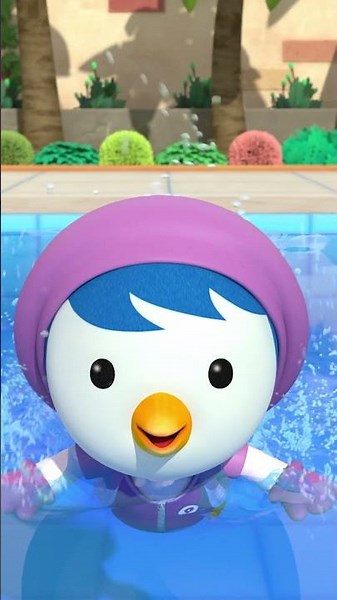Splash splash~ Let's all go swimming together! #pororo #shorts #kids